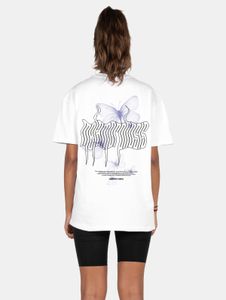 T-shirt oversize da donna moderna di MJ Gonzales, 240 g/m², cotone, bianca