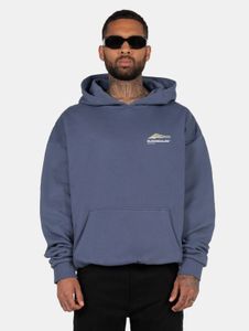 moderner MJ Gonzales Herren Hoodie Oversize 460 g/m² mit Baumwolle Blau