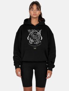 lässiger MJ GONZALES Damen Hoodie 460 g/m² mit Baumwolle Schwarz