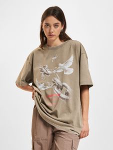 lässiges MJ Gonzales Damen T-Shirt Oversize 240 g/m² mit Baumwolle Khaki