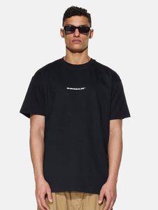 T-shirt oversize da uomo moderna di MJ Gonzales, 240 g/m², cotone, nera