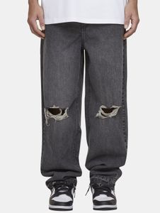 moderne MJ Gonzales Herren Jeans Reißverschluss Oversize mit Baumwolle Anthrazit