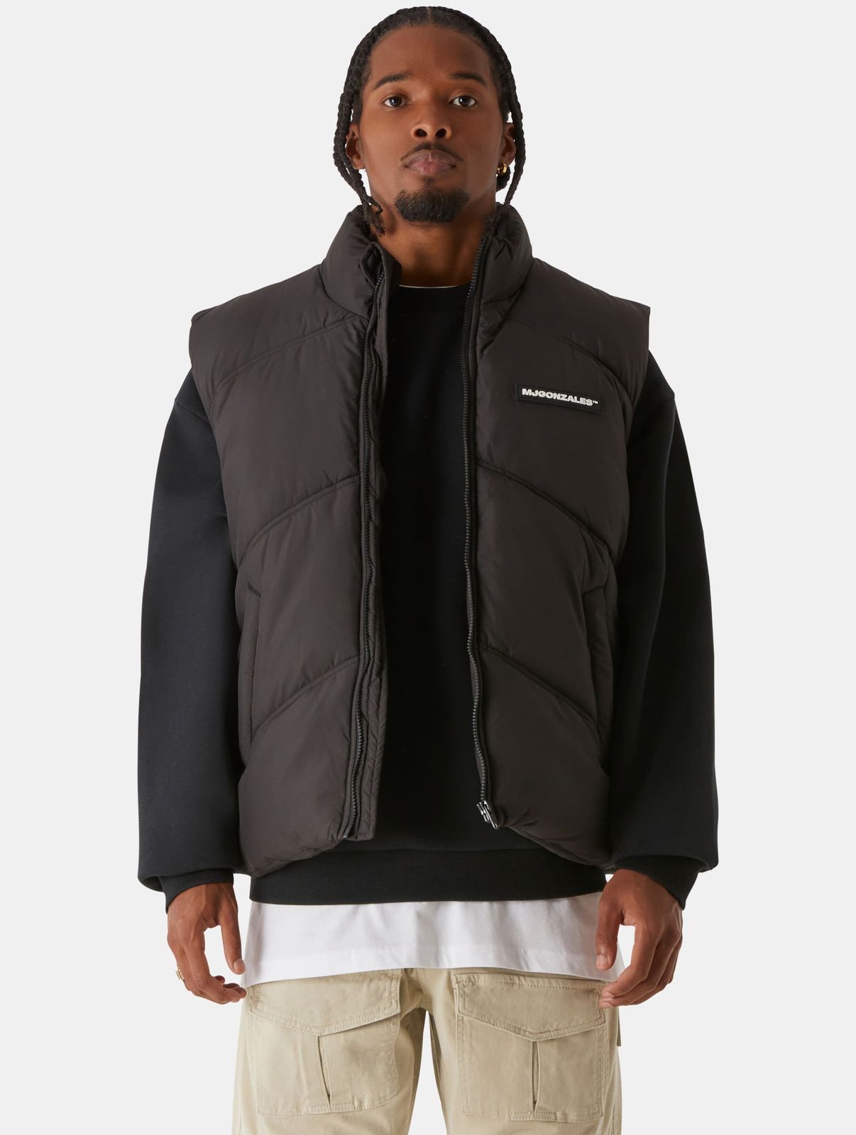 MJ Gonzales Herren Jacke mit Reißverschluss und Taschen