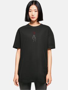 modernes POD Damen T-Shirt Oversize 220 g/m² mit Baumwolle Schwarz