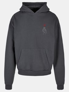 moderner Merchcode Herren Hoodie Kapuze Oversize 460 g/m² mit Baumwolle Anthrazit