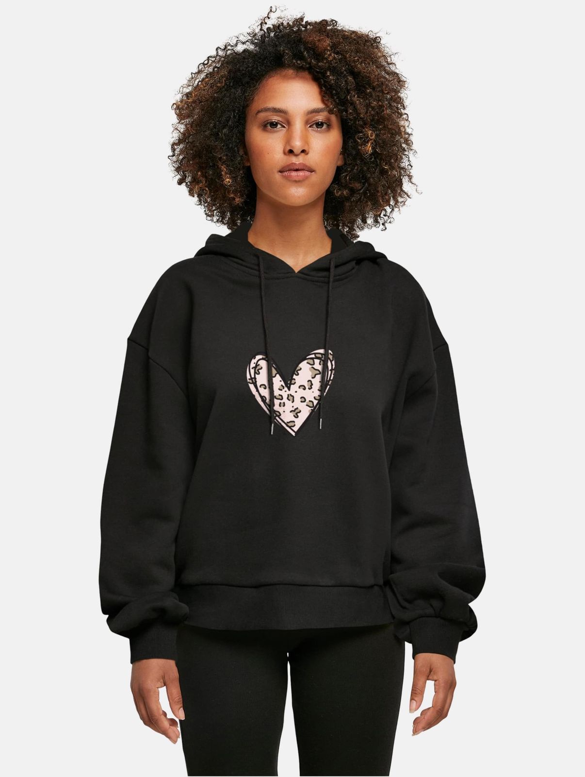 Comfortable Merchcode women's hoodie, 300 g/m², black