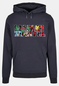 Felpa con cappuccio da uomo Absolute Cult, morbida, con coulisse e polsini a coste, 270 g/m², blu navy.