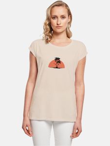 sportliches POD Damen T-Shirt Oversize 140 g/m² mit Baumwolle Ecru-Weiß