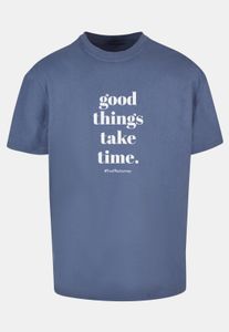sporty POD men's T-shirt, oversize, 240 g/m², cotton, blue