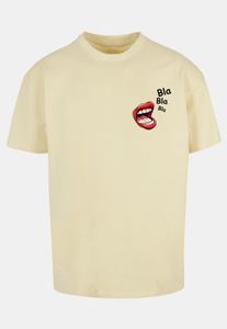 sporty POD men's T-shirt, ribbed cuffs, oversize, 240 g/m², cotton, pastel yellow