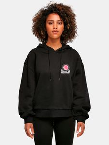 weicher Merchcode Damen Hoodie Kapuze Oversize 300 g/m² Schwarz