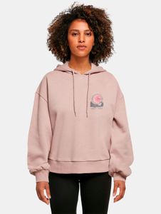 Felpa con cappuccio da donna Merchcode, oversize, 300 g/m², rosa antico