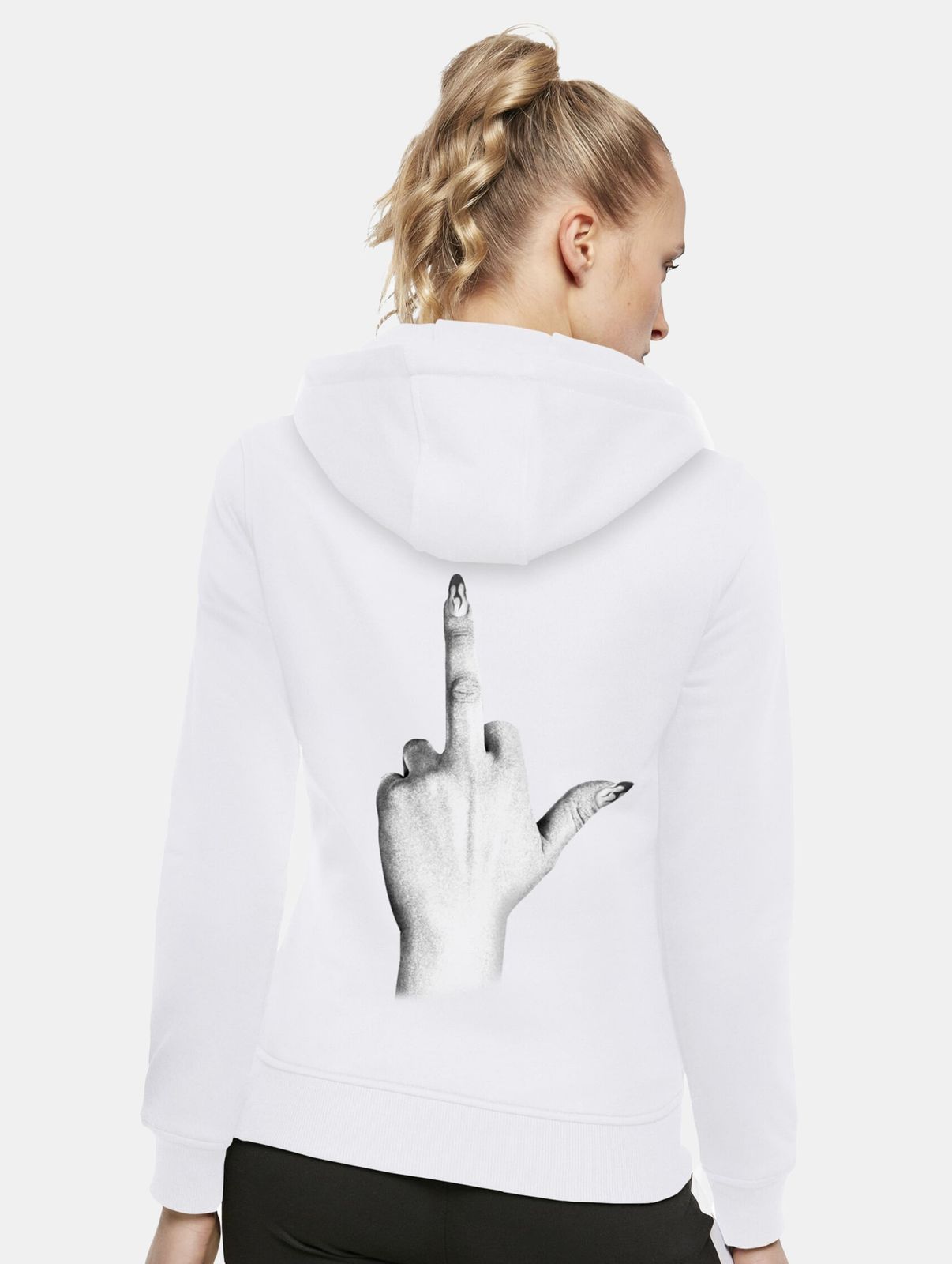 Miss Tee Damen Hoodie mit Kapuze und Baumwolle