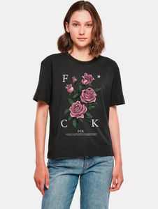 lässiges Miss Tee Damen T-Shirt Oversize 200 g/m² mit Baumwolle Schwarz