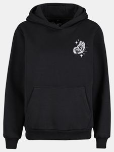 Comfortable Miss Tee women's hoodie with hood, 330 g/m², made of cotton, black