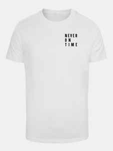 T-shirt homme Mister Tee, style sportif, 180 g/m², en coton blanc