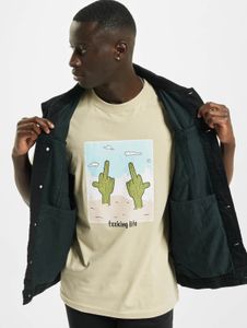 bequemes Mister Tee Herren T-Shirt 180 g/m² mit Baumwolle Beige