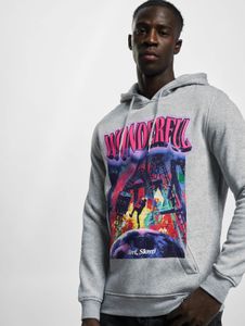 weicher Mister Tee Herren Hoodie Kordelzug Rippbündchen 300 g/m² mit Baumwolle Grau