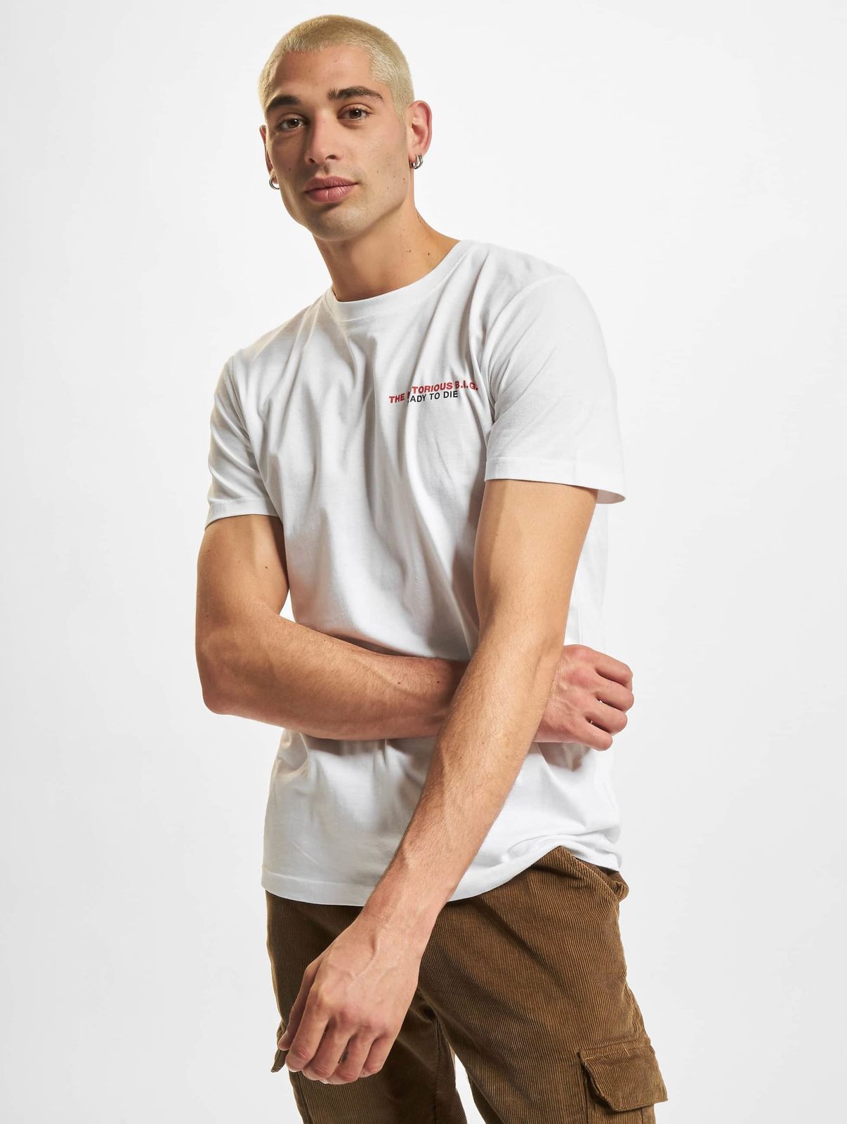 Comoda t-shirt oversize da uomo Mister Tee, 180 g/m², cotone, bianca