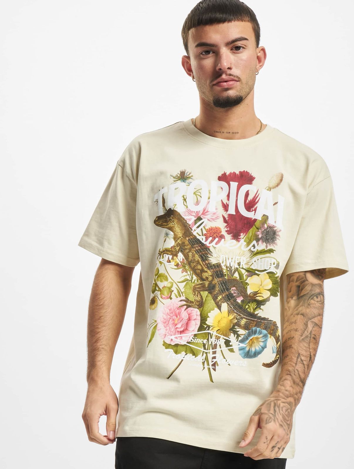 Lässiges Mister Tee Herren T-Shirt 240 G/m² Mit Baumwolle Beige