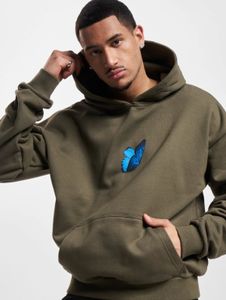 weicher Mister Tee Herren Hoodie große Kapuze Rippbündchen 460 g/m² mit Baumwolle Khaki