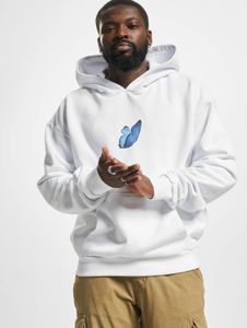 Sweat à capuche Soft Mister Tee pour homme, avec cordon de serrage et poignets côtelés, 460 g/m² coton, blanc