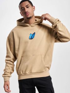 Sweat à capuche Casual Mister Tee pour homme, grande capuche, poignets côtelés, coton 460 g/m², beige