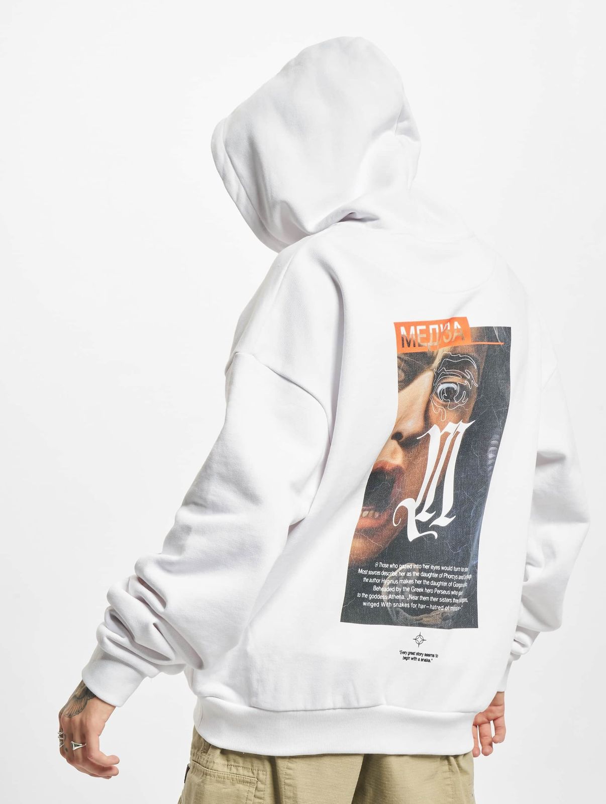 lässiger Mister Tee Herren Hoodie Kordelzug Rippbündchen 460 g/m² mit Baumwolle Weiß
