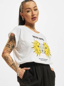 modernes Mister Tee Damen T-Shirt 140 g/m² mit Baumwolle Weiß