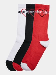 modernes Mister Tee Unisex T-Shirt Stretch mit Baumwolle Schwarz/Weiß/Rot