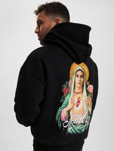 bequemer Mister Tee Herren Hoodie große Kapuze Reißverschluss mit Baumwolle Schwarz
