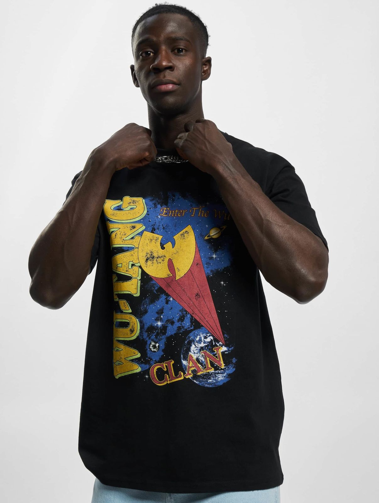 Comoda t-shirt da uomo Merchcode, oversize, 240 g/m², in cotone, nera.