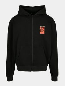 bequemes Mister Tee Unisex Sweatshirt Reißverschluss Kapuze 300 g/m² mit Baumwolle Schwarz