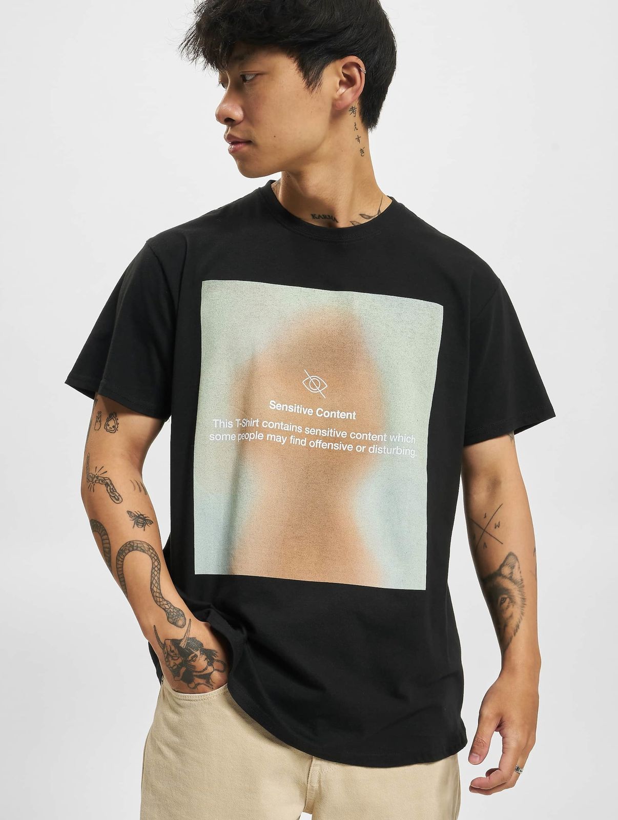 Mister Tee Herren T-Shirt Baumwolle Schwarz