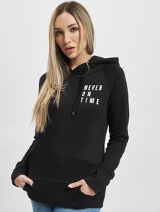 moderner Mister Tee Damen Hoodie 280 g/m² mit Baumwolle Schwarz