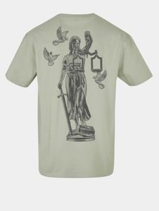 Camiseta deportiva Mister Tee para hombre, 240 g/m², de algodón verde.