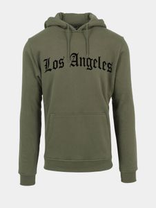 Modern Mister Tee men's hoodie with drawstring hood, cotton, khaki
