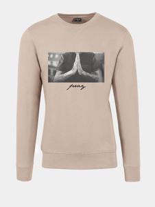 bequemes Mister Tee Herren Sweatshirt mit Baumwolle Beige