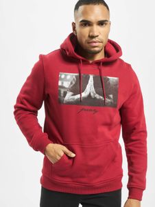 Felpa con cappuccio da uomo Modern Mister Tee con coulisse, lavorazione a coste, cotone 300 g/m², rossa