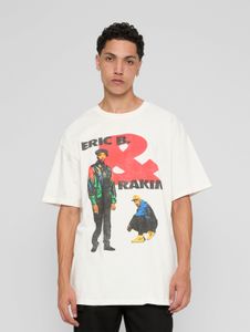T-shirt oversize en coton blanc pour homme, style sportif Mister Tee