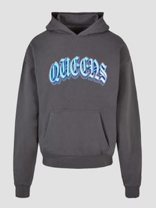 moderner Mister Tee Herren Hoodie Rippbündchen Kapuze mit Baumwolle Grau
