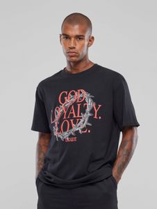 modernes Mister Tee Herren T-Shirt Oversize mit Baumwolle Schwarz