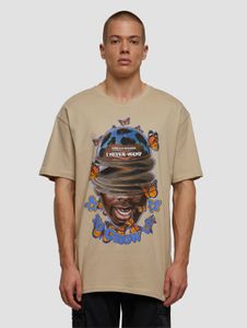 modernes Mister Tee Herren T-Shirt Oversize mit Baumwolle Beige