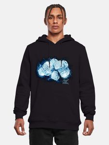 Casual Mister Tee men's hoodie with ribbed cuffs and hood, 300 g/m² cotton, black