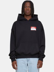 weicher Mister Tee Herren Hoodie Rippbündchen Kapuze mit Baumwolle Schwarz