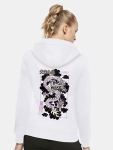 Comfortable Miss Tee women's hoodie made of cotton, white