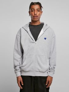 weicher Mister Tee Herren Hoodie Reißverschluss Kapuze 460 g/m² mit Baumwolle Grau