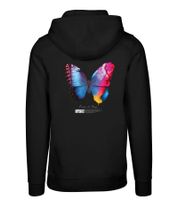 Lässiger Mister Tee Herren Hoodie Kapuzenpullover mit Print, Kängurutasche & Tunnelzug Schwarz