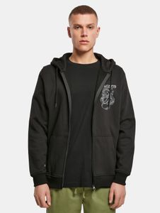 lässiger Mister Tee Herren Hoodie Reißverschluss Taschen 300 g/m² mit Baumwolle Schwarz