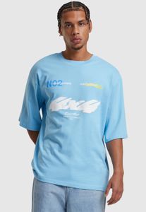 sportliches Mister Tee Herren T-Shirt Oversize 240 g/m² mit Baumwolle Hell-Blau